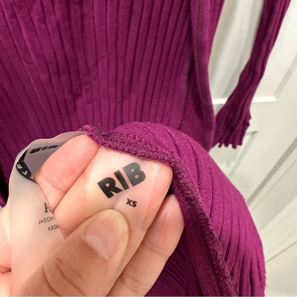 Simon Miller Rib Long Ribbed Knit Cardigan Purple Size Extra Small - Picture 8 of 8